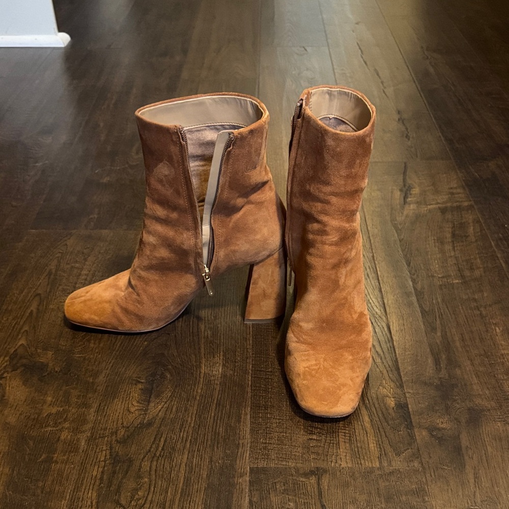 Brown Suede Ankle Boots - Picture 3 of 8